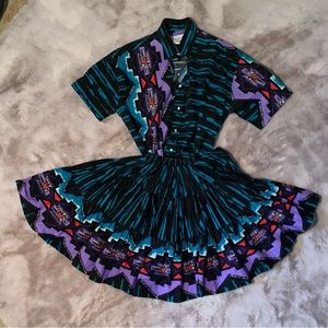 Rockmount Ranch Wear Set -Skirt and shirt. Size Medium